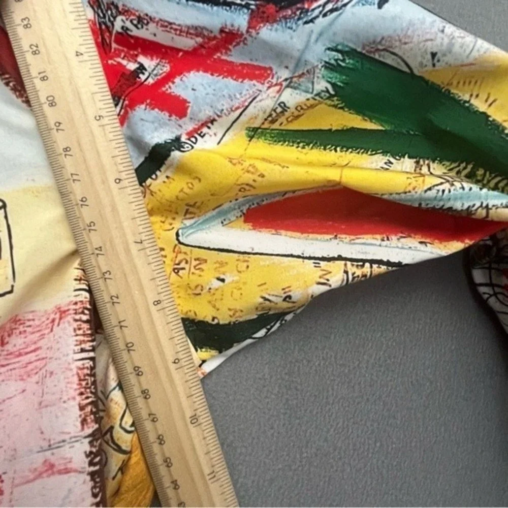 Members Only x Basquiat Jacket Mens Small Black Windbreaker Jean-Michel Art‎ EUC